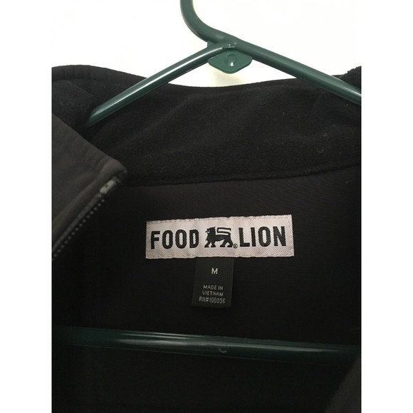 Food Lion Women’s Zip Up Employee Jacket Coat Size Medium Black Work Wear - Picture 4 of 7